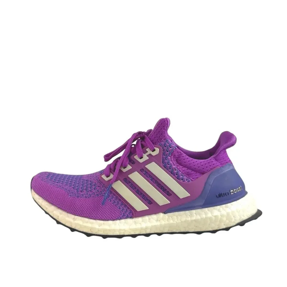 Adidas Ultra Boost Women's Purple Lace Up Low Top Running Sneakers Shoes Size 7